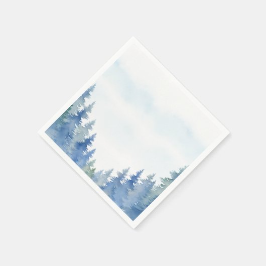 Hübsche Winterkiefernbäume Serviette (Ecke)