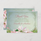 Hübsche Winterpine & Poinsettia Dankeschön Karten (Vorne/Hinten)