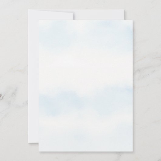 Hübsche Winterpinienbäume Einladung zur Hochzeit (Rückseite)