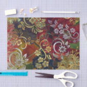 Hübsche Wirbel Blumenhintergrundpapier Seidenpapier (Handwerk)