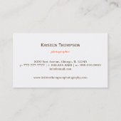 Hübsche Wirbel-Visitenkarte Visitenkarte (Rückseite)