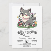 Hübsche Wolf-Babydusche