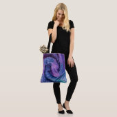 Hübsche Wolle Lila und blau gemischt Tasche (Am Model)