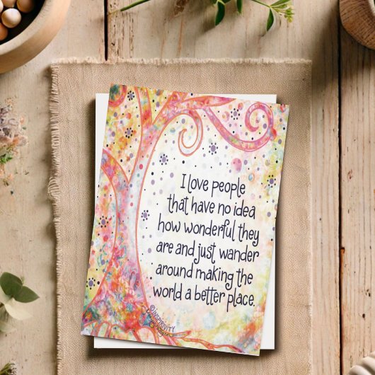 Hübsche wunderbare Menschen Inspiration Zitat Karte