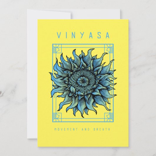 Hübsche Yoga Vinyasa Blume Card Dankeskarte (Vorderseite)