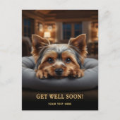 Hübsche Yorkshire Terrier Besserung Postkarte (Vorderseite)
