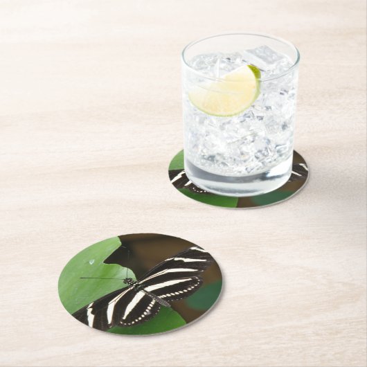 Hübsche Zebra Longwing Butterfly Paper Untersetzer (Vor Ort)