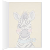 Hübsche Zebra mit Bandana Kindergeburtstagseinladu (Innen (Rechts))