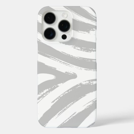 Hübsche Zebra Print in Grau Case-Mate iPhone Hülle (Rückseite)