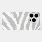 Hübsche Zebra Print in Grau Case-Mate iPhone Hülle (Rückseite (Horizontal))