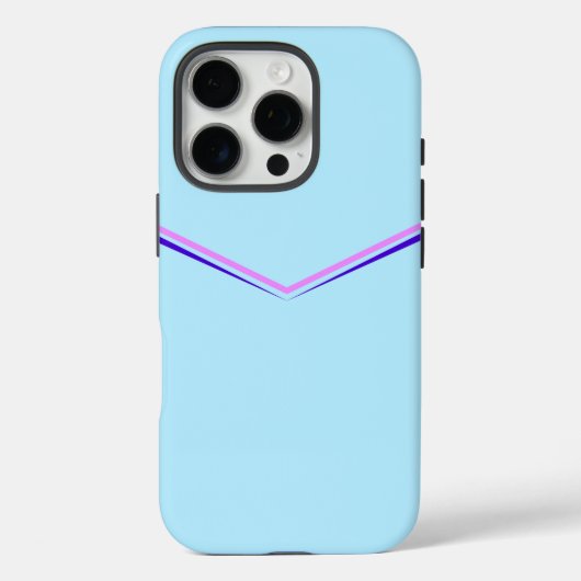 Hübsche Zickzack Mustergestaltung auf hellblau Case-Mate iPhone Hülle (Rückseite)