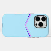 Hübsche Zickzack Mustergestaltung auf hellblau Case-Mate iPhone Hülle (Rückseite (Horizontal))