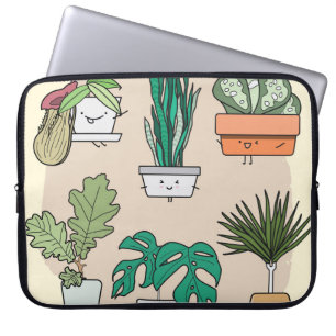 Hübsche Zimmerpflanzen: Farbige Botanik. Laptopschutzhülle