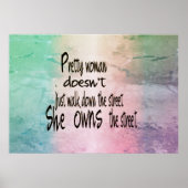 Hübsche Zitate von Frauenplakaten Poster (Vorne)