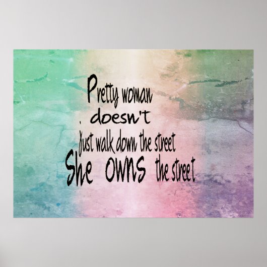Hübsche Zitate von Frauenplakaten Poster (Vorne)