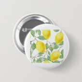 Hübsche Zitronen Button (Vorne & Hinten)