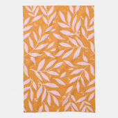 Hübsche Zweige - orange und rosa Geschirrtuch (Vertikal)