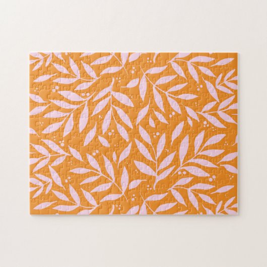 Hübsche Zweige - orange und rosa Puzzle (Horizontal)