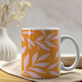Hübsche Zweige - orange und rosa Tasse