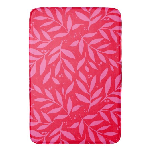 Hübsche Zweige - rosa und rot Badematte (Vorderseite Vertikal)