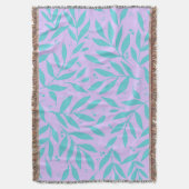 Hübsche Zweige - türkis und violett Decke (Vorderseite Vertikal)