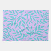 Hübsche Zweige - türkis und violett Geschirrtuch (Horizontal)