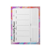 Hübschen Abstrakten Wochen, um den Notepad-Planer Notizblock (Rotiert)