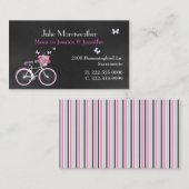 Hübschen Bicycle Custom Mommy Card Dame Telefonnummerkarte (Vorne/Hinten)