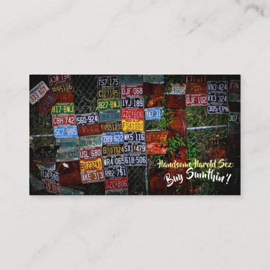 Hübschen Harold Umbauten Visitenkarte (Rückseite)