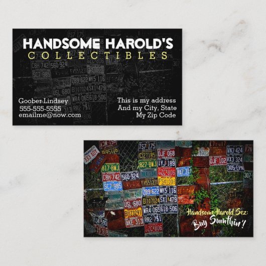 Hübschen Harold Umbauten Visitenkarte (Vorne/Hinten)