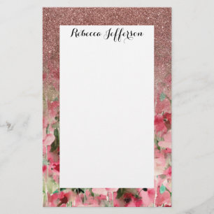Hübschen Imitat Rose Gold Glitzer für Wasserfarb Briefpapier