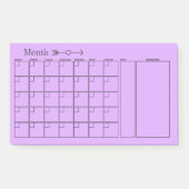Hübschen Lila Monatsplaner Post-it Klebezettel (Vorderseite)