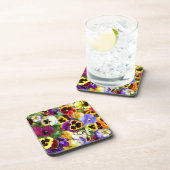 Hübschen Stiefmütterchen Untersetzer (Rechte Seite)