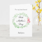 Hübscher 1. Muttertag Bester Freund Karte (Gelbe Blume)