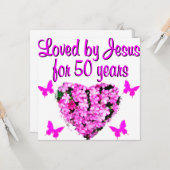 HÜBSCHER 50. GEBURTSTAG KARTE (Vorderseite/Rückseite Beispiel)