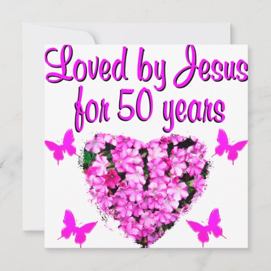 HÜBSCHER 50. GEBURTSTAG KARTE (Vorderseite)