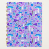 Hübscher 70er Mushrooms Snail Türkis Blau Lila Planer (Vorderseite)