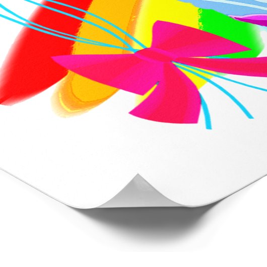 HÜBSCHER 8. GEBURTSTAG POSTER (Ecke)