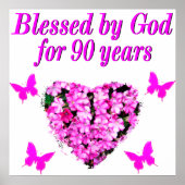 HÜBSCHER 90. GEBURTSTAG POSTER (Vorne)