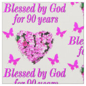 HÜBSCHER 90. GEBURTSTAG STOFF (Nahaufnahme)