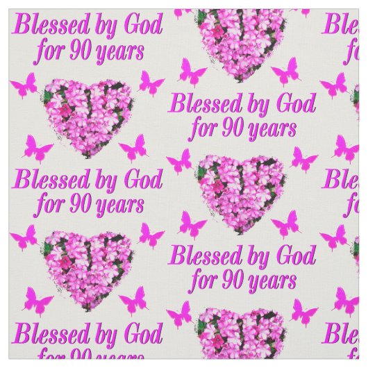 HÜBSCHER 90. GEBURTSTAG STOFF (Muster)