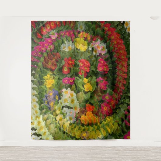 Hübscher Abend Primroses.... Wandteppich (Vorderseite)