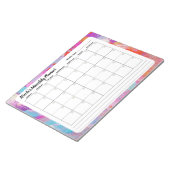 Hübscher Abstrakter Monatskalender Notizblock (angewinkelt)