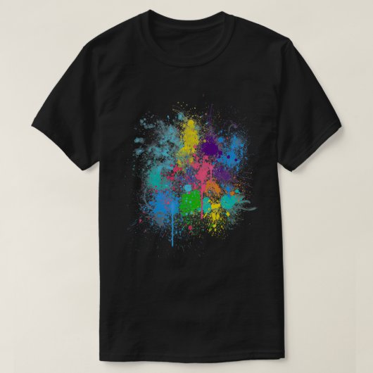 Hübscher Abstrakter Paint Spritzer Design Men Frau T-Shirt (Design vorne)