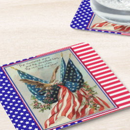 Hübscher Adler Amerikanische Unabhängigkeitstag Pa Rechteckiger Pappuntersetzer