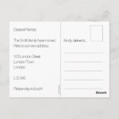 Hübscher Adressenwechsel - personalisieren Postkarte (Rückseite)