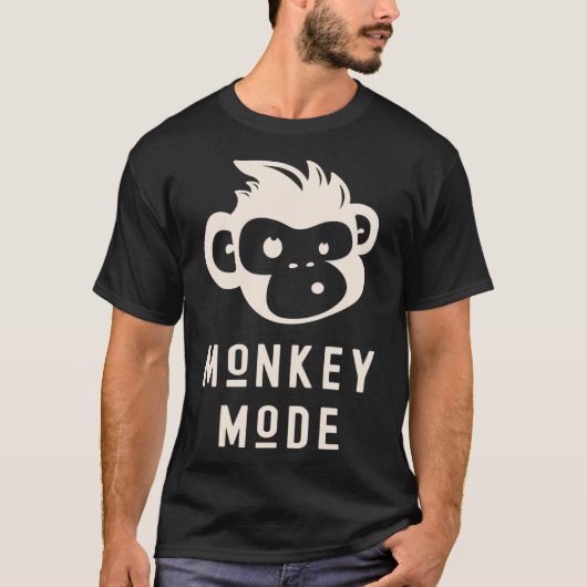 Hübscher Affenmodus Cooler Chimp Wildes Primat Tie T-Shirt (Vorderseite)