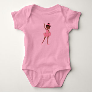Hübscher Afrikaner der Princess Ballerina Baby Strampler