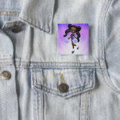 Hübscher afrikanischer amerikanischer button (Beispiel)