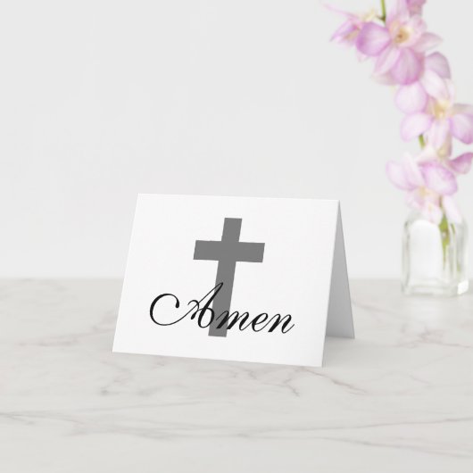 hübscher AMEN mit CROSS | Karte (Orchidee)